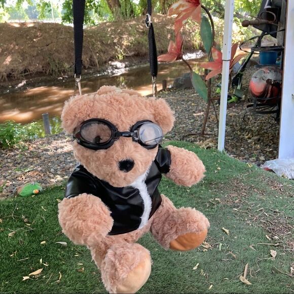 Dolls Kill Convertible Pilot Teddy Bear Plushie Bag Purse - Picture 6 of 8